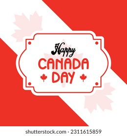 Happy Canada Independence Day holiday card