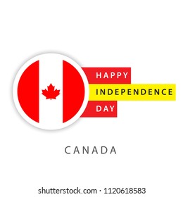 Happy Canada Independence Day Vector Template Design Illustrator