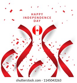 Happy Canada Independent Day Vector Template Design Illustration