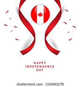 Happy Canada Independent Day Vector Template Design Illustration