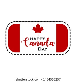 Happy Canadian poster day. Vector Illustration greeting cards. Canadian Maple leaves on a white background. Illustration