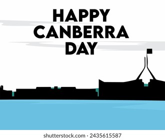 Happy Canberra Day Australia with beautiful view svg