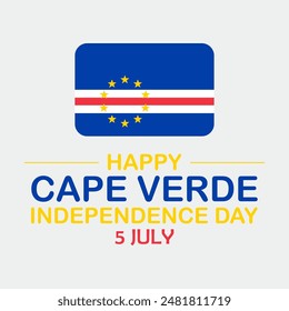 Happy Cape Verde Independence Day Vector Illustration on July 5