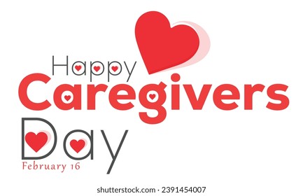 Happy Caregivers Day. background, banner, card, poster, template. Vector illustration.