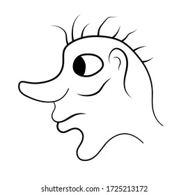 Happy caricature illustration, drawing for design