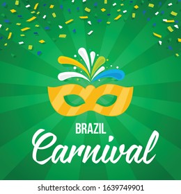 Happy Carnival Festive Concept on green Background
