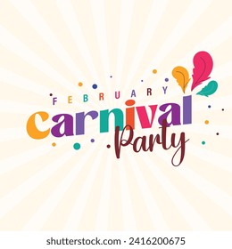 Happy Carnival Party Social Media Post Illustration
