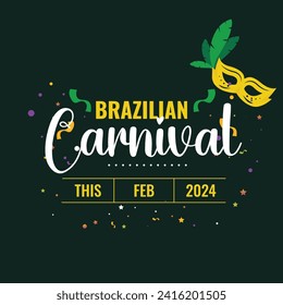 Happy Carnival Party Social Media Post Illustration