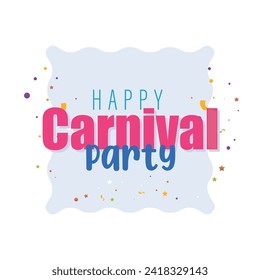 Happy Carnival Party Social Media Post Design Template