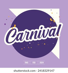 Happy Carnival Party Social Media Post Design Template