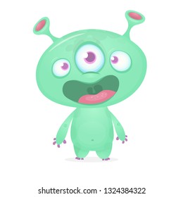 Happy carton alien character. Vector illustration. Clipart