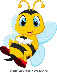 Happy carton bee