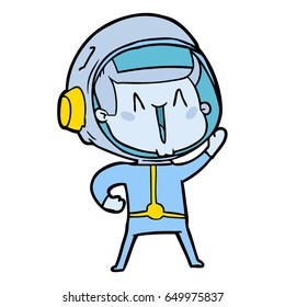 astronauta de dibujos animados felices