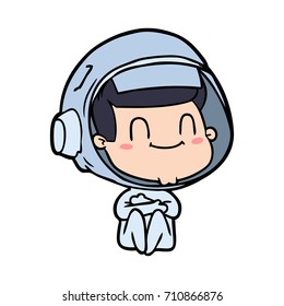 astronauta de dibujos animados felices