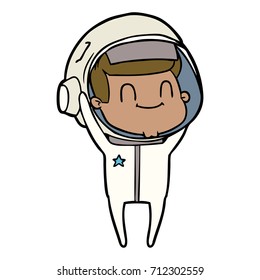 astronauta de dibujos animados felices