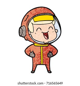 astronauta de dibujos animados felices