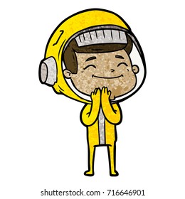 astronauta de dibujos animados felices