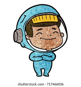 astronauta de dibujos animados felices