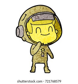 astronauta de dibujos animados felices