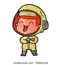 astronauta de dibujos animados felices