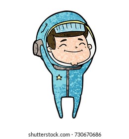 astronauta de dibujos animados felices