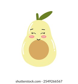 happy cartoon avocado character design