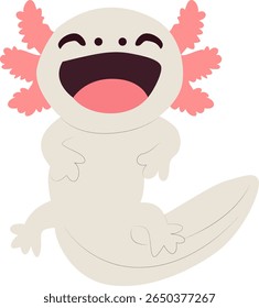 Feliz desenhos animados Axolotyl mão desenhada