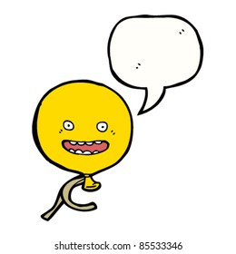 happy cartoon balloon floating