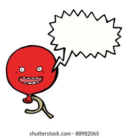 globo de dibujos animados felices con burbuja de habla