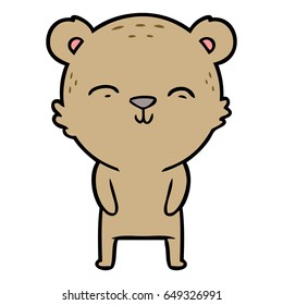 happy cartoon bear