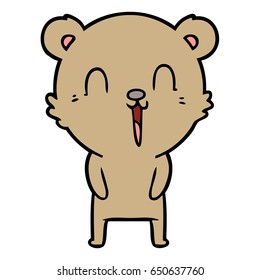 oso de caricatura feliz
