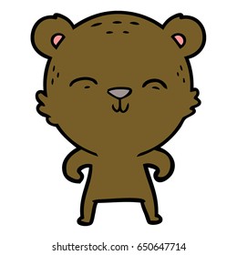 happy cartoon bear