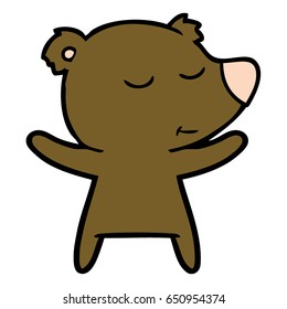 happy cartoon bear