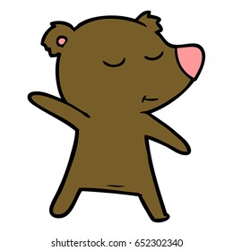 happy cartoon bear