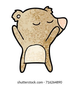 oso de caricatura feliz