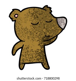 oso de caricatura feliz
