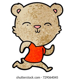 Happy Cartoon Bär Jogging