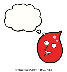 Happy Cartoon Blood Drop