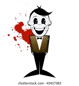 niño de caricatura feliz
