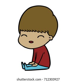 niño de caricatura feliz