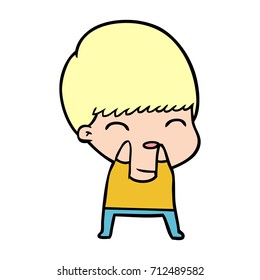 niño de caricatura feliz