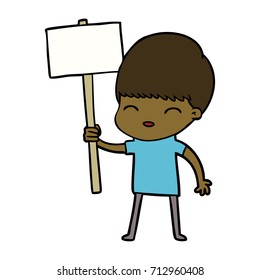 niño de caricatura feliz