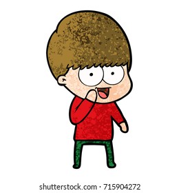 niño de caricatura feliz