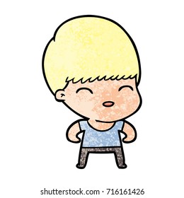 niño de caricatura feliz