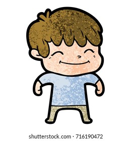 niño de caricatura feliz