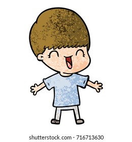 niño de caricatura feliz