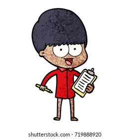 niño de caricatura feliz