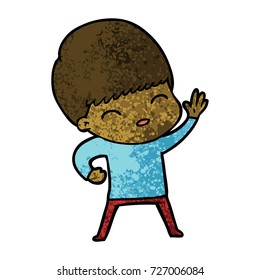 niño de caricatura feliz