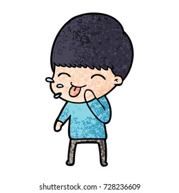 happy cartoon boy