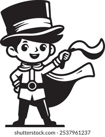 Happy Cartoon Boy Bereit für Abenteuer